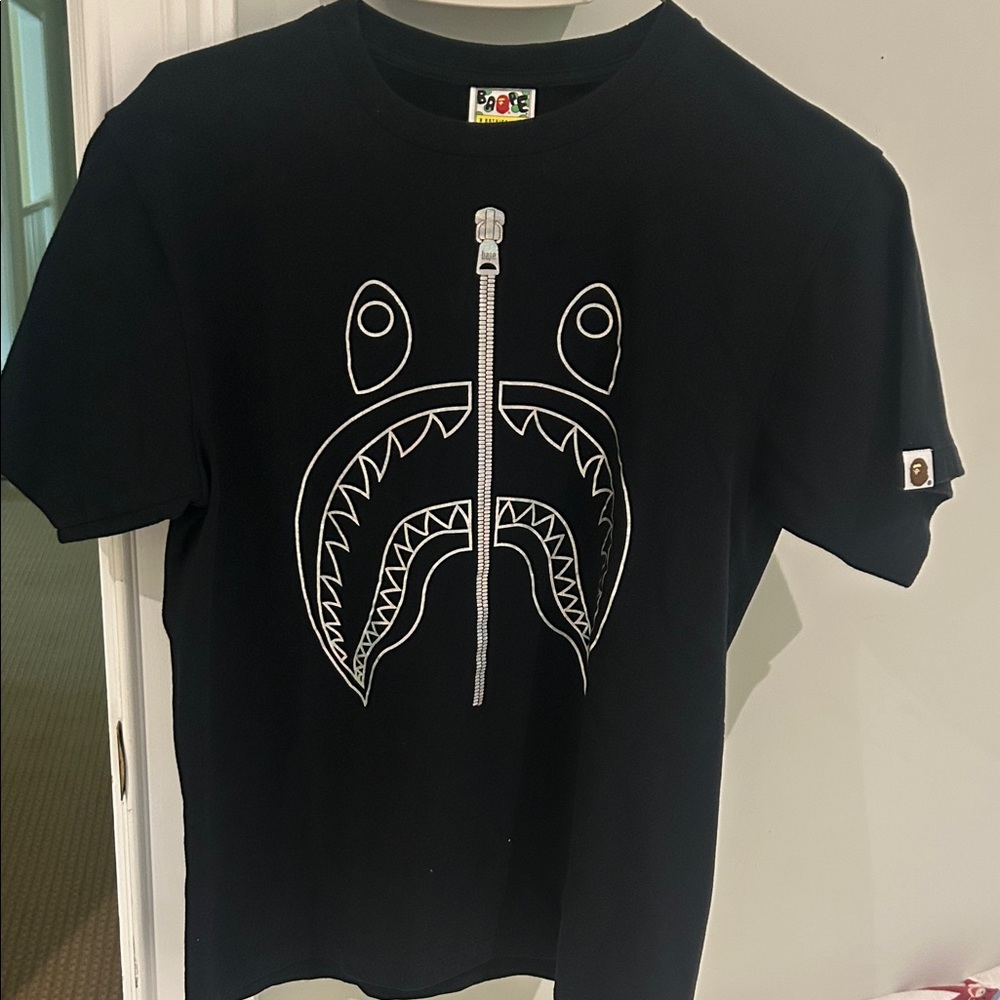 Bape Mens Black Shark Graphic Tee